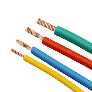 Atacado de alta qualidade BVR fio e cabo 0.5 2.5 4mm2 cabo de cobre maciço para uso doméstico cabo de construção