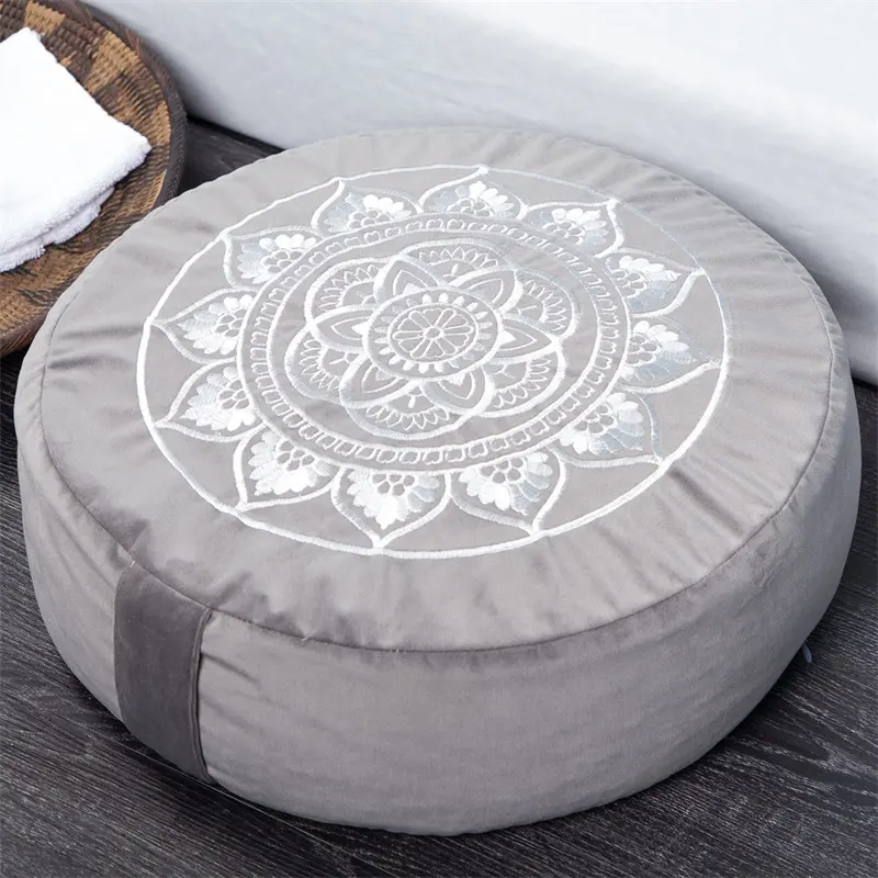 Wholesale Premium Meditation Cushion Large Velvet Buckwheat Meditation Pillow Yoga Meditation Seat Cushion Pillow