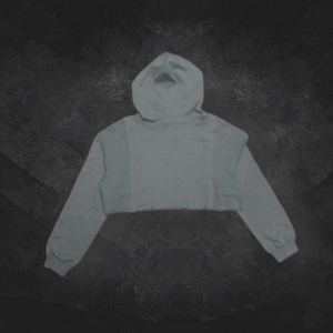 Sweat à capuche vintage en coton éponge 100% lavé, coupe ample, ourlet brut, zippé, effet vieilli, pour l'automne - Product Image 5