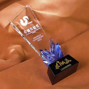 Hbl khắc dao hình dạng tùy chỉnh thiết kế thủy tinh mảng bám pha lê <span class=keywords><strong>Trophy</strong></span> cầu vồng Pha Lê Kim Cương danh hiệu và giải thưởng - Product Image 5