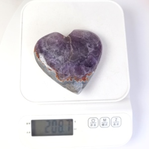 Kindfull mới đến bán quý Palm đá Giấc Mơ thạch anh tím và Agate <span class=keywords><strong>intergrowth</strong></span> hình trái tim cho có vui vẻ - Product Image 6