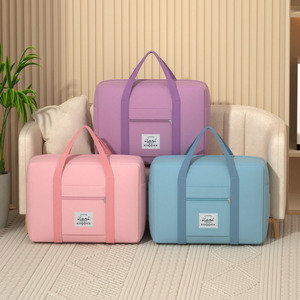 Travel <b>Storage</b> Bag Rectangle Pink Waterproof Foldable <b>Clothes</b> Organizer For Travel Moving Luggage - Product Image 2