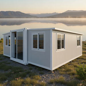 <span class=keywords><strong>Maison</strong></span> conteneur pliable de 20 pieds en panneaux sandwich d'acier respirants, design ferme, pour bureau extérieur et kiosque commercial - Product Image 1