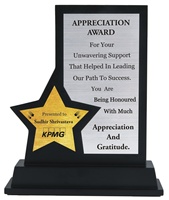 Trophée-plaque personnalisé en cristal de haute qualité, sur mesure, avec logo et formes personnalisées pour les meilleurs employés