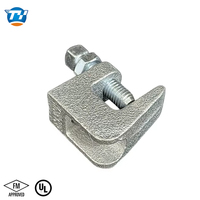 Utterly UTT BC1 Collier de fixation pour poutre en fonte ductile en acier au carbone galvanisé FM certifié pour systèmes de tuyauterie d'incendie 1/2 pouce