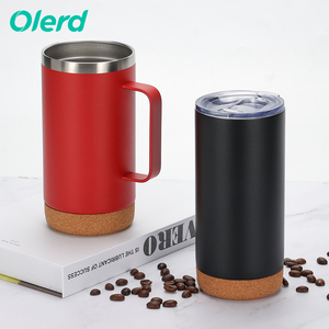 Taza de vacío portátil con vaso de acero inoxidable 510 de doble pared de 304 ml con fondo de <span class=keywords><strong>corcho</strong></span> para comida, agua, Camping, diseño de logotipo personalizado - Product Image 1