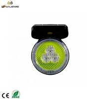 Feu de signalisation de sécurité routière magnétique, étanche, résistant à la pression, à 5 LED solaires, en plastique, haute intensité, réflecteur prismatique