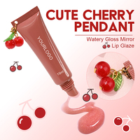 Gloss à lèvres hydratant effet repulpant ultra-brillant avec charmant pendentif cerise pour maquillage quotidien – Huile à lèvres effet glaçage