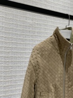 Blouson Bomber en Peau de Mouton Tressée pour Homme – Veste en Cuir Véritable sur Mesure à Col Montant – Prix d'Usine en Gros