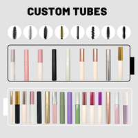 Bouteille de brillant à lèvres personnalisée de 10ml Tubes de brillant à lèvres à double usage Matériau d'emballage ponctuel Tube en plastique vide Gel de teinture pour les sourcils