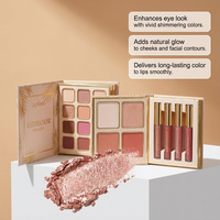 Kit de maquillage tout-en-un Tropical Gold, palette pliable pour les yeux, le blush et le rouge à lèvres, ensemble complet de cosmétiques pour le visage, vente en gros OEM