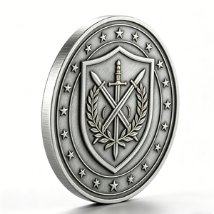 Moneda Conmemorativa Personalizada de Aleación de Zinc 3D con Cabeza de León, Fundida a Presión, para el 30.º Aniversario del Día Nacional y Navidad - Product Image 3