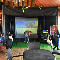 Simulateur de golf portable, tente d'entraînement gonflable, cage d'entraînement de golf portable, simulateur de golf gonflable, tente de tir avec écran