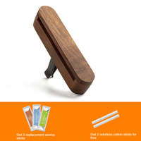 Rafraîchisseur d'air pour évent de voiture en bois stocké avec logo personnalisé Bâtonnets de parfum pour voiture Humidificateur Diffuseur d'arômes Clip de désodorisant