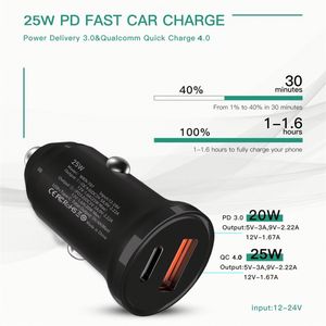 Cargador de Coche USB-C de 25 W, QC4.0 PD, Carga Rápida para Teléfono Móvil - Product Image 2