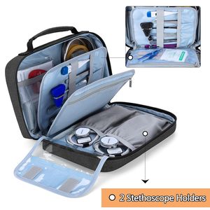 Étui de transport rigide pour stéthoscope médical, sac de diagnostic en polyester, pochette de rangement pour clinique et voyage - Product Image 2