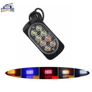 Alcantaled 8 LED חירום פלאש אזהרת אור מפגע אזהרת צד Strobe מנורת רכב משאית קרוואן חירום אורות