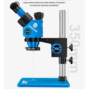 <span class=keywords><strong>Microscope</strong></span> stéréoscopique trinoculaire SUNSHINE M9T - B11, <span class=keywords><strong>zoom</strong></span> 6-45X, interface 0.5CTV, grand plan de travail pour outils de réparation de téléphones - Product Image 1