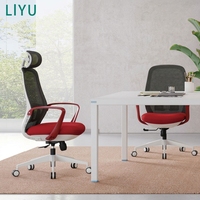Chaise de bureau ergonomique contemporaine LIYU à dossier haut en maille avec hauteur de siège réglable pour utilisation en salle de sport