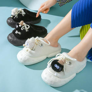 Pantofole Invernali con Suola Spessa, Carine e Alla Moda, con Pon Pon, Calde in Cotone e <span class=keywords><strong>Pelliccia</strong></span> per Ragazze - Product Image 5