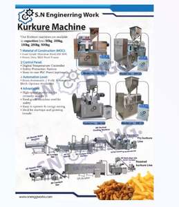 Máquina Eléctrica Automática Multiusos para Freír Snacks, para Kurkure, Papas Fritas, Namkeen, Capacidad de 200-300 kg/h, Acero Inoxidable 304 - Product Image 2