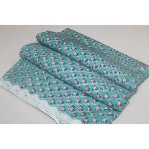 Artisan-Made Fabric Suppliers Hand Block Printed 100% Cotton Fabric Soft Natural Hand Printed Fabric by the Yard - Product Image 5