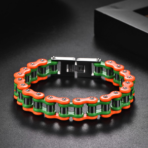 Trendy Bicycle Chain Bracelet Punk Rock Motorcycle Style Stainless Steel <b>Men</b> Bracelet Jewelry - Product Image 3
