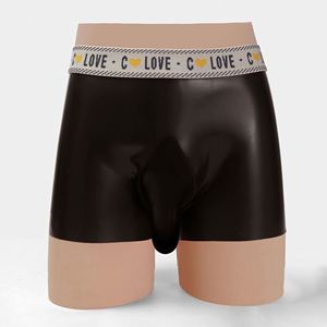 Boxer en latex pour hommes Gel Coat Invisible Seam Tight Bullet Separation Boxer Briefs Cross-Border - Product Image 4