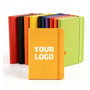 Ys58 Wholesale Custom A5 With Elastic Strap Office Printed Brand Logo Diary <b>Notepad</b> Note Book Pu <b>Leather</b> Notebook - Product Image 1