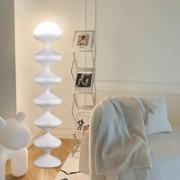 Lampadaire d'Angle LED Bauhaus Contemporain Minimaliste pour Salon Chambre, Style Boule Plate