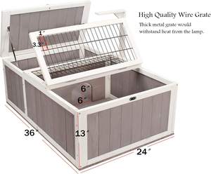 Maison de tortue, niche en bois pour petits animaux, intérieur/extérieur - Product Image 4