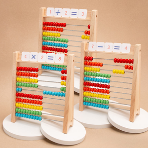 Wooden 10X10 Bead Calculator Mathematics Baby Children Montessori Early Educational Learning Math Game Teaching Aids Toys - Product Image 4