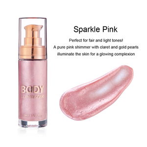 MLM คัสตอมเมคอัพ ไฮไลท์เตอร์คุณภาพสูง กันน้ำ ติดทนนาน ให้ความชุ่มชื้น ธรรมชาติ  แป้งชิมเมอร์ในขวด - Product Image 2