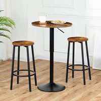 Table de bar de style moderne en bois réglable en hauteur Table basse Table de pub adaptée au salon, à la salle à manger