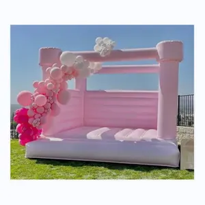 Factory custom inflatable bounce house jump white bounce house 10 x 10 ft pink bounce castle