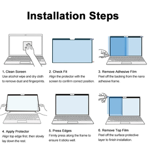 Nano marco pegamento mate antideslumbrante extraíble portátil <span class=keywords><strong>PET</strong></span> Protector de pantalla Filtro de privacidad al por mayor portátil Pantalla de privacidad para ordenador portátil - Product Image 6