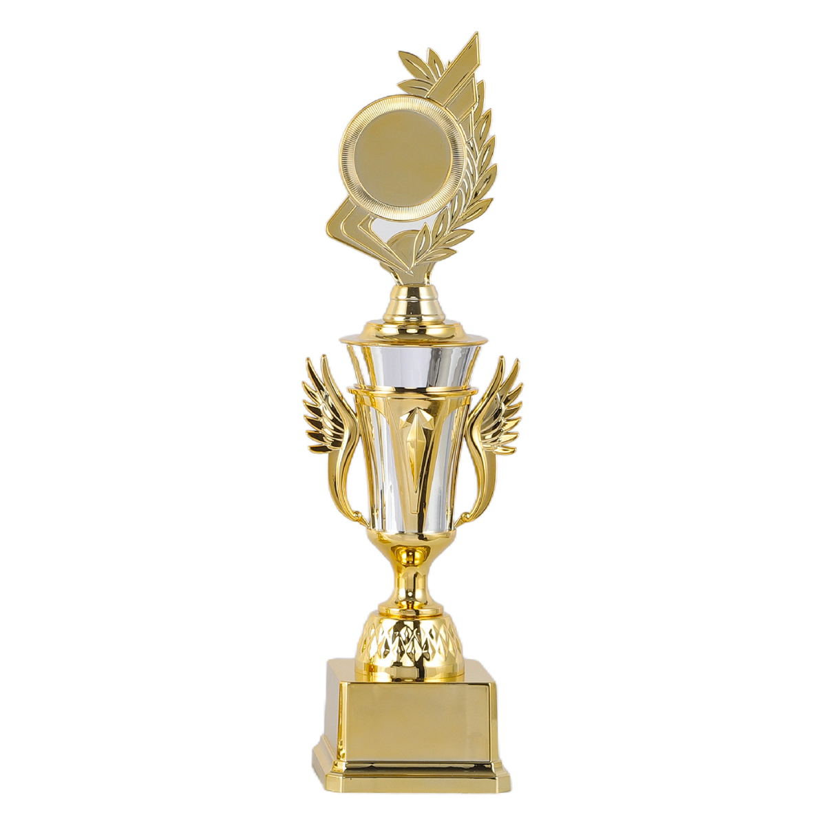 Coppa in argento da 39 cm su base dorata