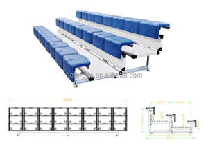 อัฒจันทร์กีฬาแ<span class=keywords><strong>บ</strong></span><span class=keywords><strong>บ</strong></span>เคลื่อนย้ายได้ทำจากอะลูมิเนียม<span class=keywords><strong>พร</strong></span>้อมที่นั่งพลาสติกทรงแบนรูปตัว L รุ่น NLP-PBL - Product Image 2