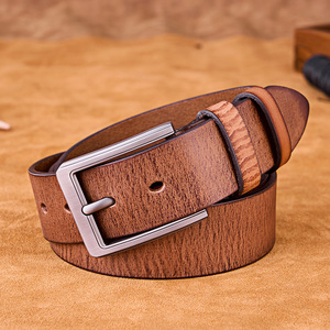 <strong>New</strong> Fashion <strong>Men</strong> Leather <strong>Belt</strong> Vintage Causal Dress Full Grain Cowhide <strong>Men</strong> Genuine Leather <strong>Belt</strong> - Product Image 2