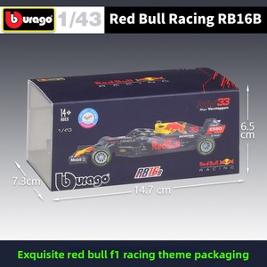 Bburago <span class=keywords><strong>1</strong></span>:<span class=keywords><strong>43</strong></span> Racing RB16B # Modellino Auto F1 di Verstappen in <span class=keywords><strong>Scala</strong></span> <span class=keywords><strong>1</strong></span>:33 con Espositore in Acrilico per Collezionisti, Regalo all'Ingrosso - Product Image 3