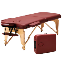 Table de massage portable moderne SW en similicuir, chaise électrique pliable pour salle de sport, clinique et spa