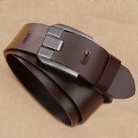 Cinturón Casual de Cuero Vacuno para Hombre, Longitud Personalizada, Hebilla de Pin, Reversible, Estilo Moderno, para Negocios, Venta al por Mayor/Menor, Stock, Jóvenes