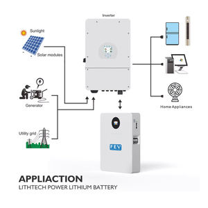 En iyi 10KW 15KW 20KW 51.2V LiFePO4 200Ah duvar montaj pil paketi LiFePO4 hücre için lityum iyon güneş CAN 10-Year garanti - Product Image 3