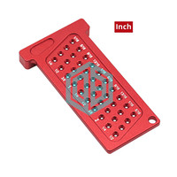 Règle en T de précision pour le travail du bois Jauge de marquage de poche en aluminium métrique/pouce avec trou d'étalonnage croisé Support OEM personnalisable