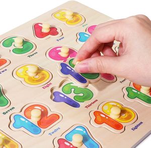 75 Pièces de Puzzle en Bois Personnalisées avec <span class=keywords><strong>Animaux</strong></span> de la <span class=keywords><strong>Ferme</strong></span>, Chiffres et Lettres, avec Poignées, Jouets Éducatifs Montessori pour Tout-Petits et Enfants - Product Image 4