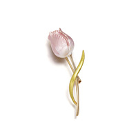Broche en alliage de zinc anti-reflet et anti-exposition, ornée de strass et de motifs floraux (plante, fleur, feuille d'érable), pour occasions de mariage