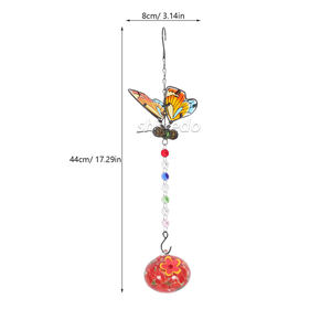 Carillon éolien suspendu pour extérieur Mangeoire pour colibris en forme de papillon Carillons éoliens pour colibris de jardin Mangeoire pour colibris - Product Image 3