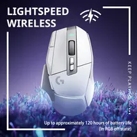 Souris de jeu sans fil G502 X LIGHTSPEED 2,4 GHz, capteur Hero 25K, 25600 DPI, Lightforce, optique hybride, ergonomique, légère, USB
