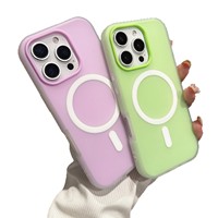Coque de téléphone magnétique sans fil en silicone gel couleur unie pour iPhone 17 16 15 Pro 14 13 12 11, étui de protection dépoli