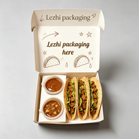 Boîte en papier pliable de qualité alimentaire, écologique, personnalisée en gros pour hamburgers, hot-dogs, sushis, chips, emballage en papier